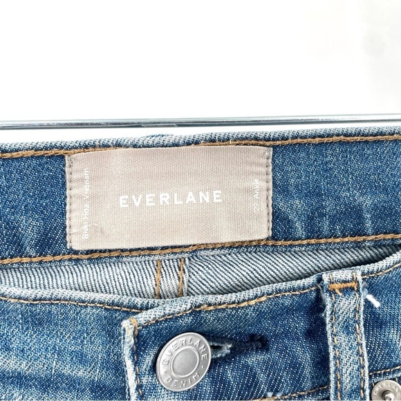 EVERLANE Ankle Medium Wash Straight Leg High Waist Jeans - Picture 7 of 11